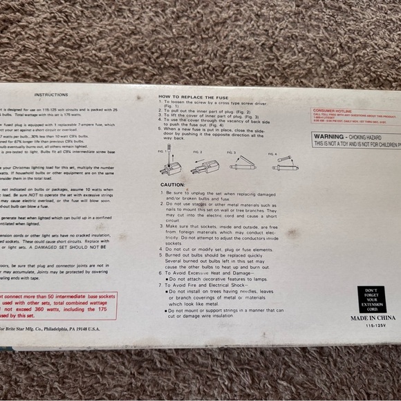 Vintage Santa Trim Outdoor Christmas Light Set 25 Blue C-9 1/4 Bulbs - Picture 4 of 6